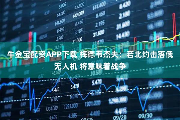 牛金宝配资APP下载 梅德韦杰夫：若北约击落俄无人机 将意味着战争